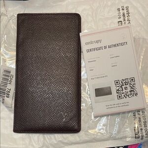 Louis Vuitton Dark Brown Textured Wallet
